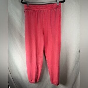 American Eagle Classic High-Waisted Sweatpants w/ Pockets - Medium in Washed Red